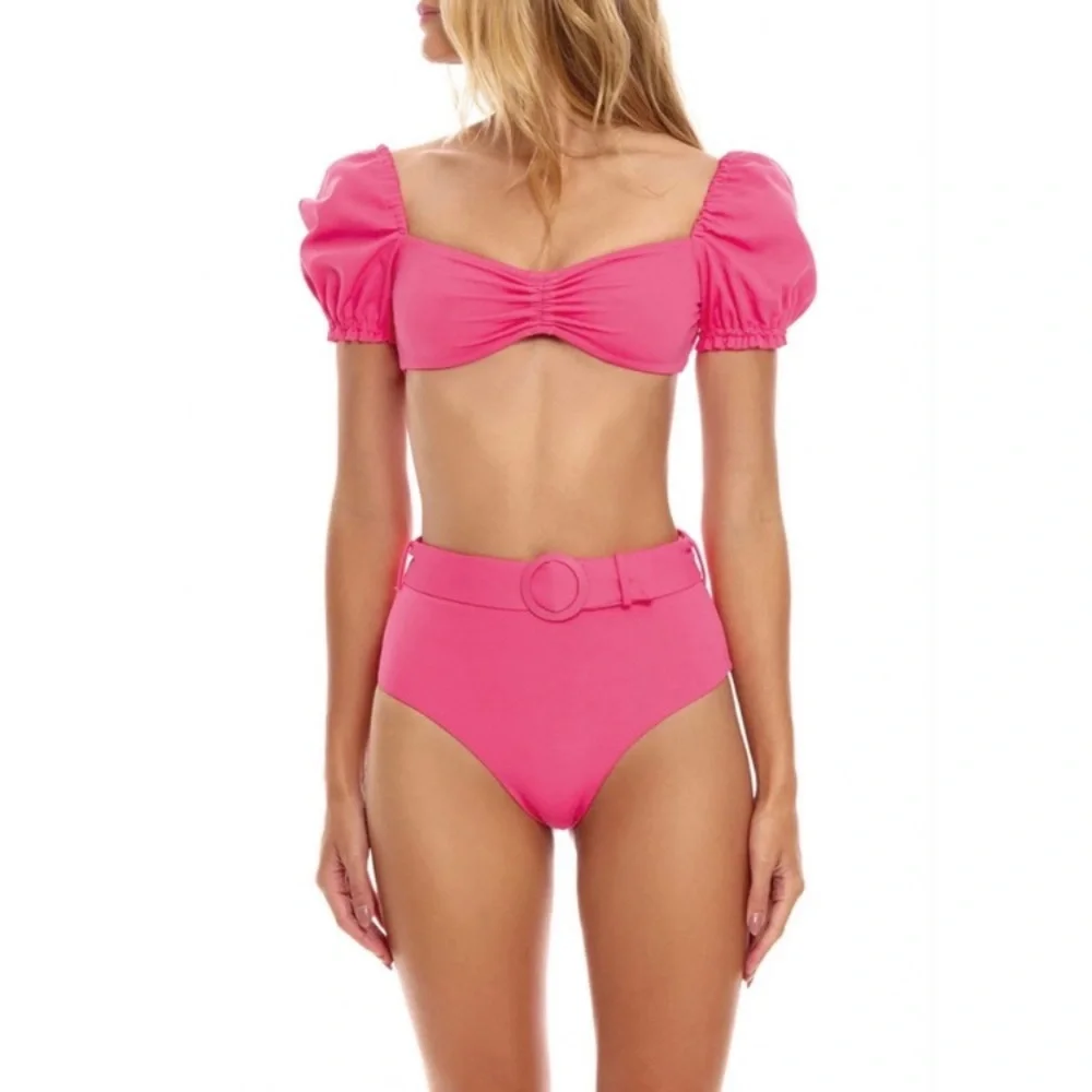 Agua Bendita Hot Pink Fuschia Bikini Set
